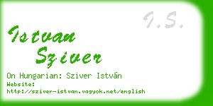 istvan sziver business card