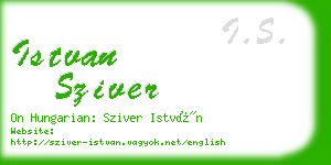 istvan sziver business card